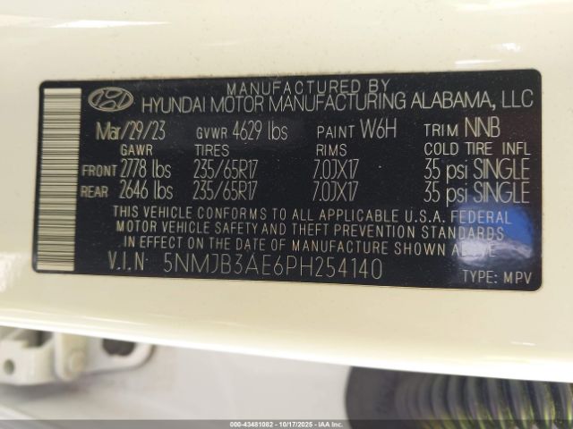 2023 HYUNDAI TUCSON 5NMJB3AE6PH254140 Photo 8