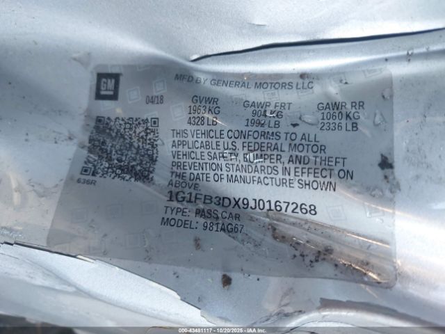 2018 CHEVROLET CAMARO 1G1FB3DX9J0167268 Photo 8