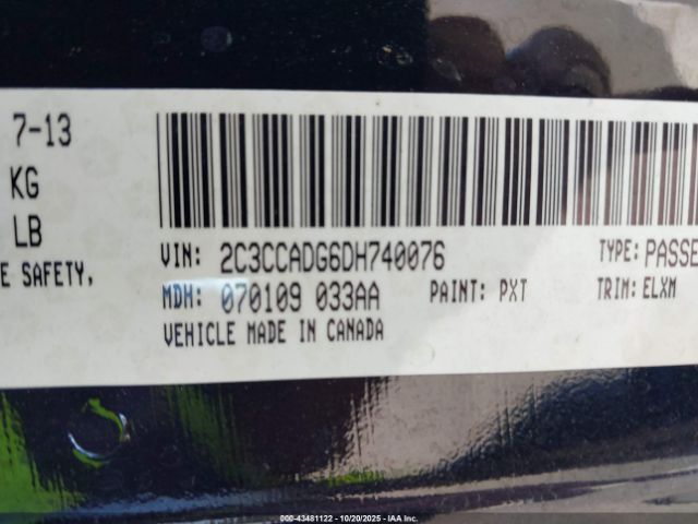 2013 CHRYSLER 300C 2C3CCADG6DH740076 Photo 8