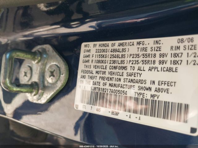 2007 ACURA RDX 5J8TB18217A005054 Photo 8