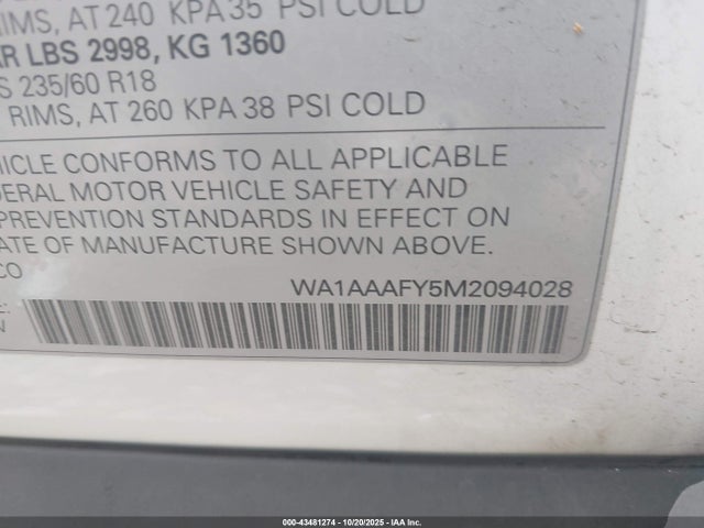 2021 AUDI Q5 WA1AAAFY5M2094028 Photo 8