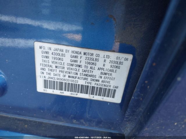 2006 ACURA TSX JH4CL96906C010533 Photo 8