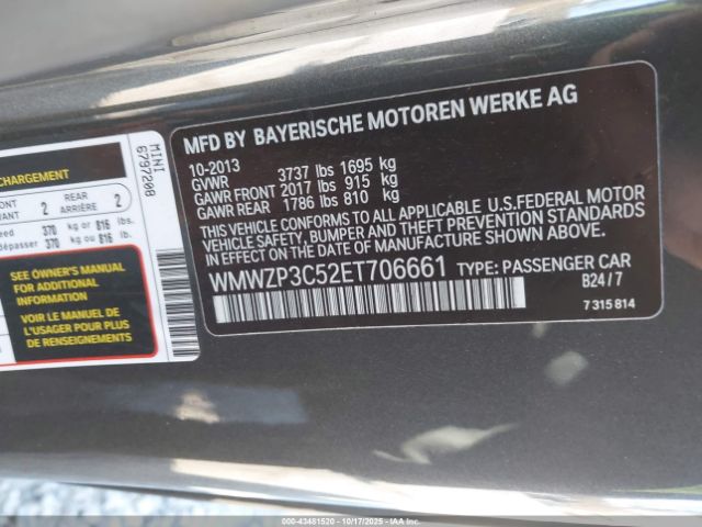 2014 MINI CONVERTIBLE WMWZP3C52ET706661 Photo 8