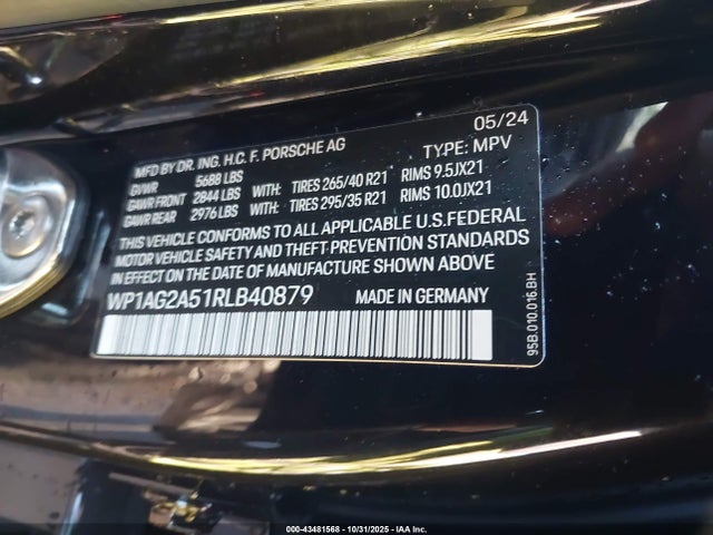 WP1AG2A51RLB40879 Porsche MACAN S