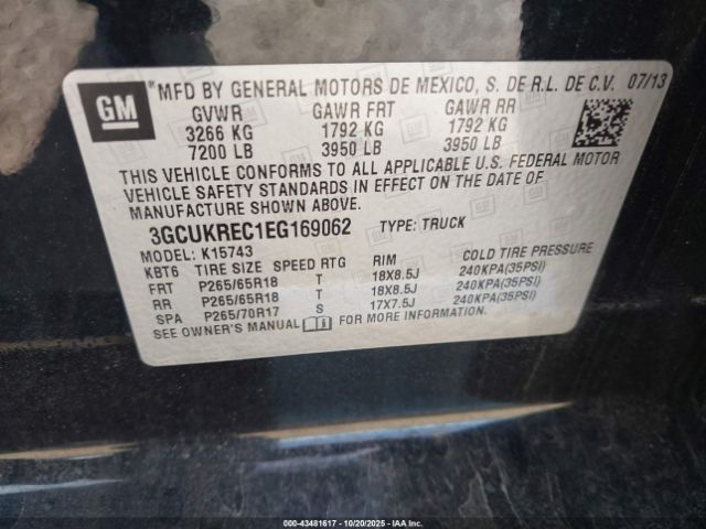 2014 CHEVROLET SILVERADO 1500 3GCUKREC1EG169062 Photo 8