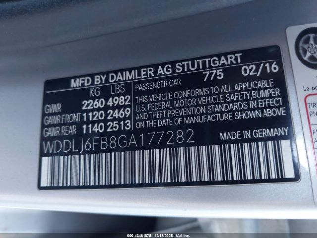 2016 MERCEDES-BENZ CLS 400 WDDLJ6FB8GA177282 Photo 8