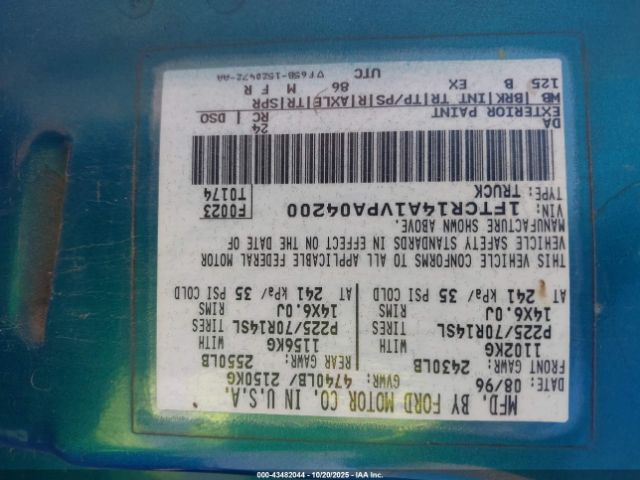 1997 FORD RANGER 1FTCR14A1VPA04200 Photo 8