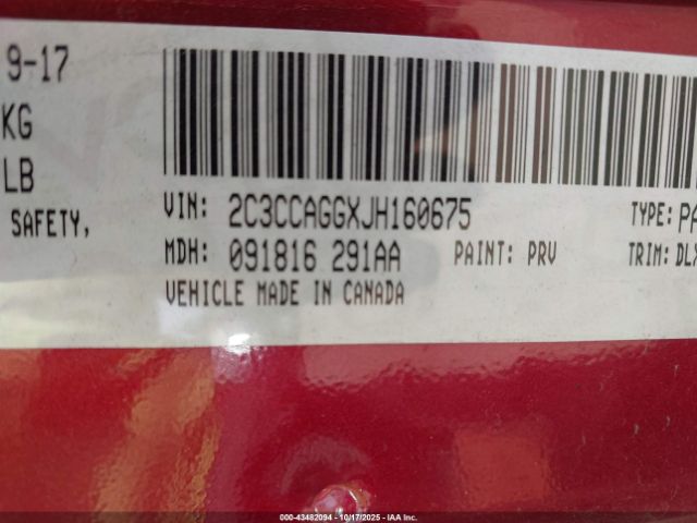 2018 CHRYSLER 300 2C3CCAGGXJH160675 Photo 8