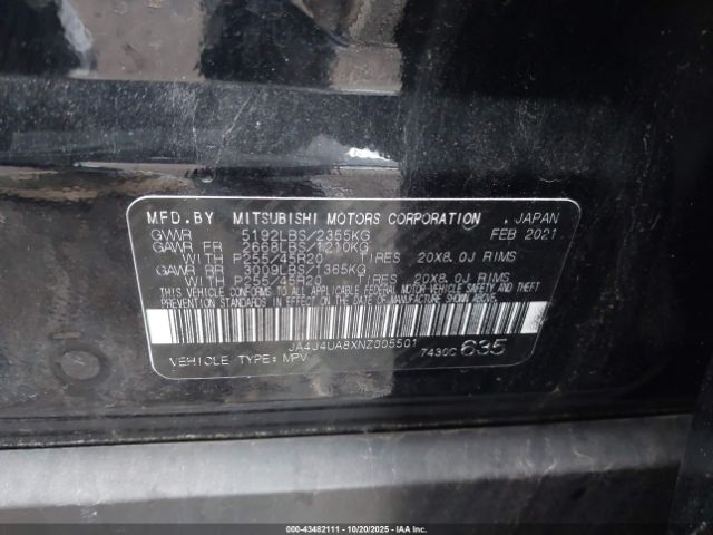 2022 MITSUBISHI OUTLANDER JA4J4UA8XNZ005501 Photo 8