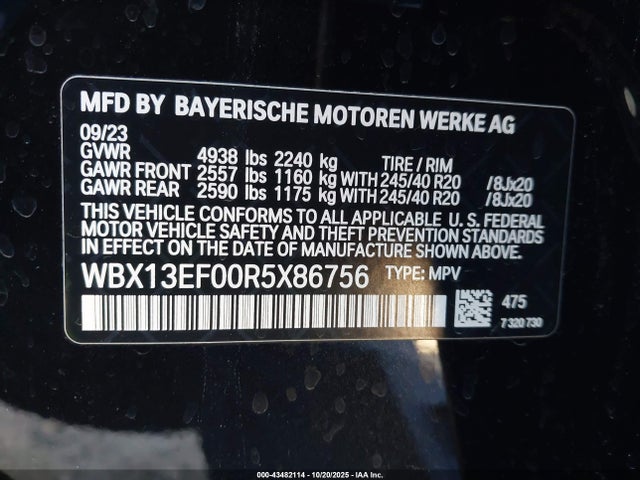 2024 BMW X1 WBX13EF00R5X86756 Photo 8
