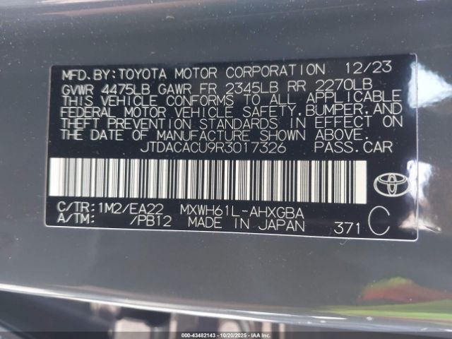 2024 TOYOTA PRIUS PRIME JTDACACU9R3017326 Photo 8