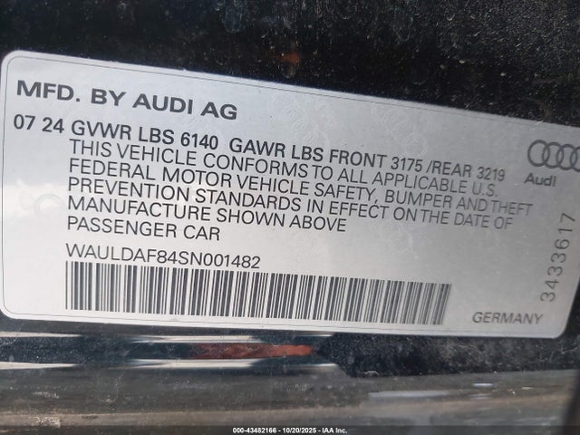 2025 AUDI A8 WAULDAF84SN001482 Photo 8