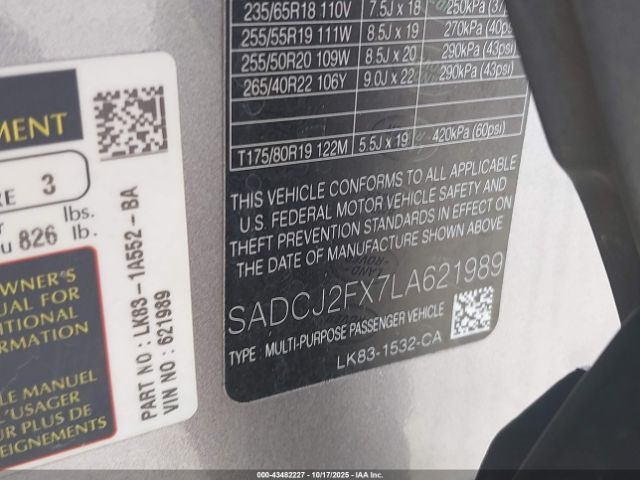 2020 JAGUAR F-PACE SADCJ2FX7LA621989 Photo 8