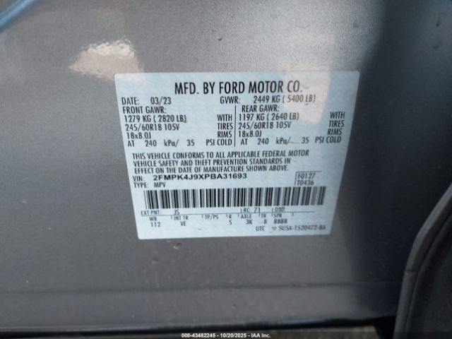 2023 FORD EDGE 2FMPK4J9XPBA31693 Photo 8
