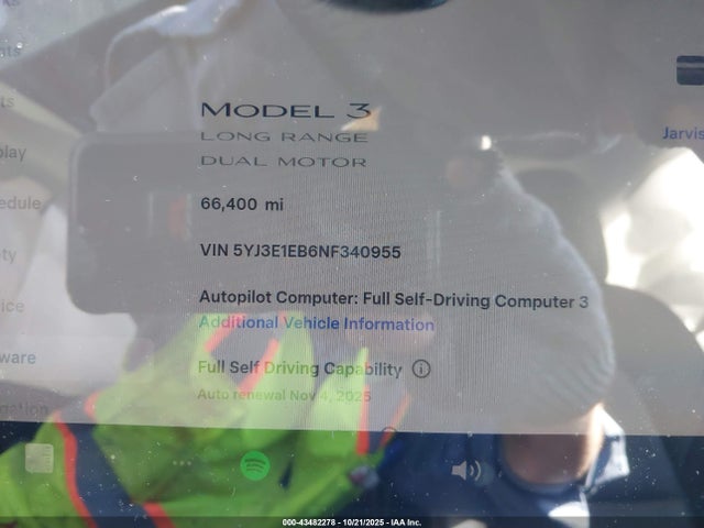 2022 TESLA MODEL 3 5YJ3E1EB6NF340955 Photo 6