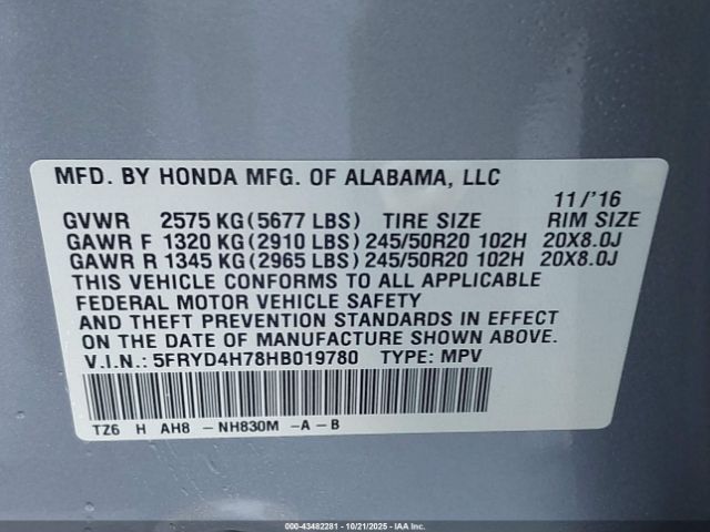 2017 ACURA MDX 5FRYD4H78HB019780 Photo 8