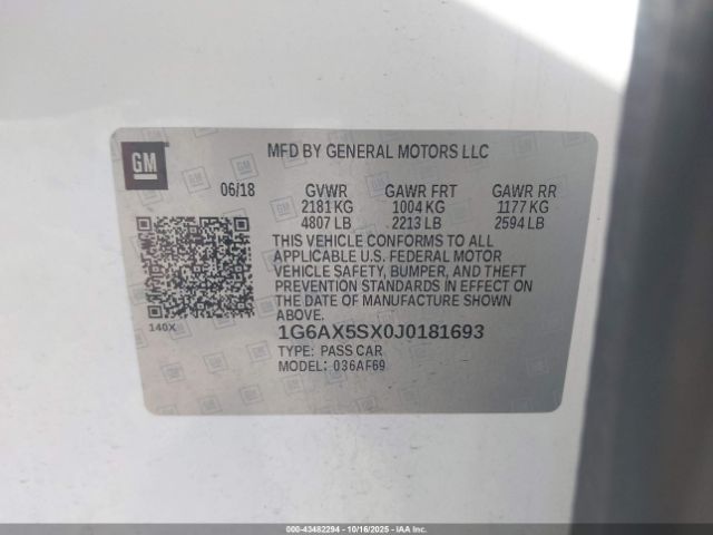 2018 CADILLAC CTS 1G6AX5SX0J0181693 Photo 8