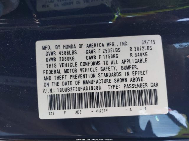 2015 ACURA TLX 19UUB2F30FA019080 Photo 8