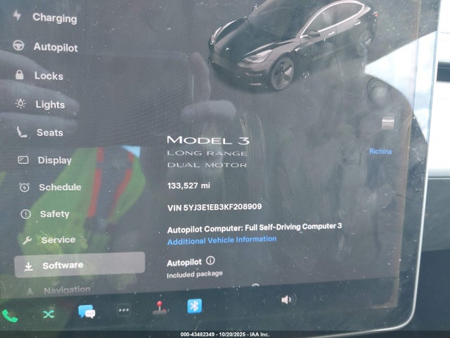 Aukcja sprzedaży 2019 Tesla Model 3 Long Range/performance, vin: 5YJ3E1EB3KF208909, numer aukcji: 43482349