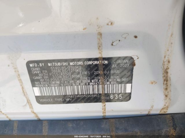 2024 MITSUBISHI OUTLANDER JA4J3VA85RZ008952 Photo 8