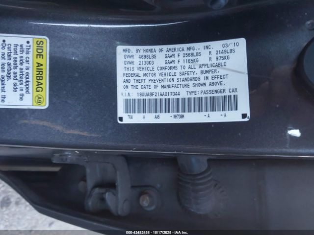 2010 ACURA TL 19UUA8F21AA017344 Photo 8