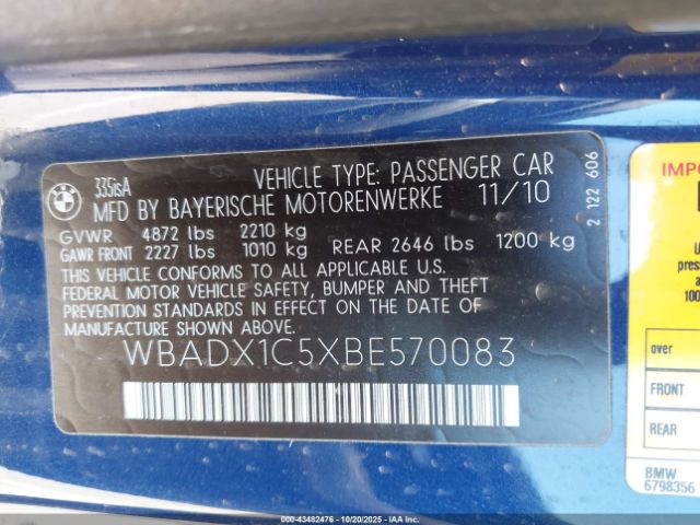 2011 BMW 335IS WBADX1C5XBE570083 Photo 8