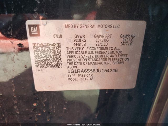 2018 CHEVROLET VOLT 1G1RA6S56JU154246 Photo 8