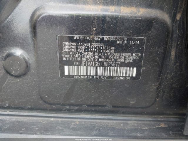 2015 SUBARU WRX JF1VA1G60F8825877 Photo 8