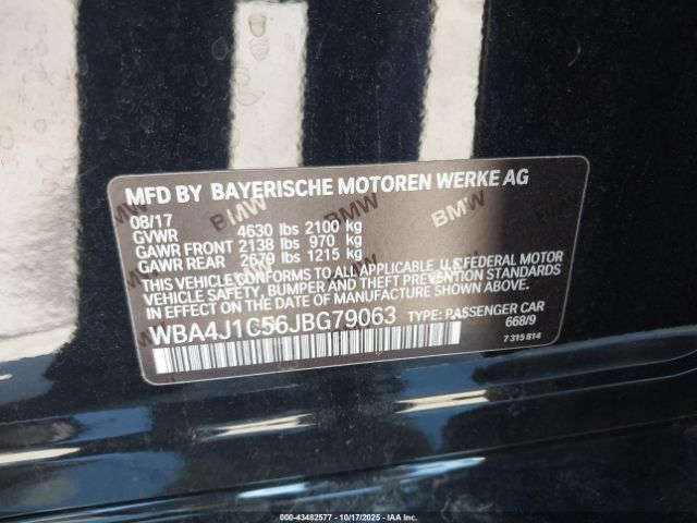 2018 BMW 430I GRAN COUPE WBA4J1C56JBG79063 Photo 8