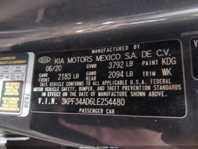 2020 KIA FORTE 3KPF34AD6LE254480 Photo 8