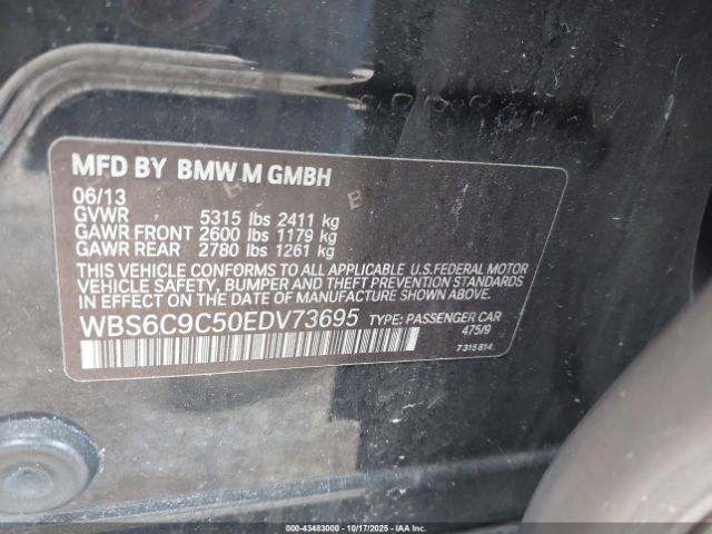 2014 BMW M6 GRAN COUPE WBS6C9C50EDV73695 Photo 8