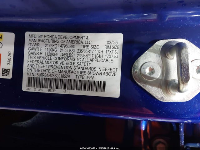 2025 HONDA CR-V 5J6RS4H28SL018529 Photo 8