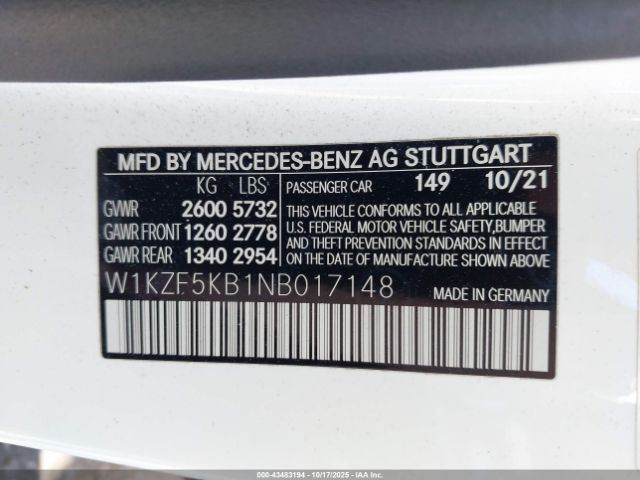 2022 MERCEDES-BENZ E 450 W1KZF5KB1NB017148 Photo 8