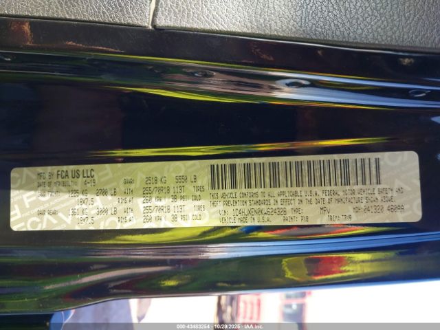 2019 JEEP WRANGLER UNLIMITED 1C4HJXEN0KW624328 Photo 8