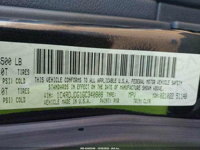 2016 DODGE DURANGO 1C4RDJDG1GC340808 Photo 8