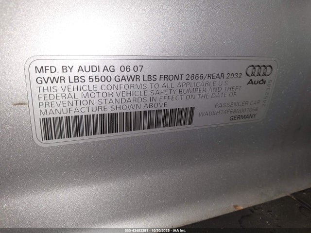 2008 AUDI A6 WAUKH74F68N007068 Photo 8