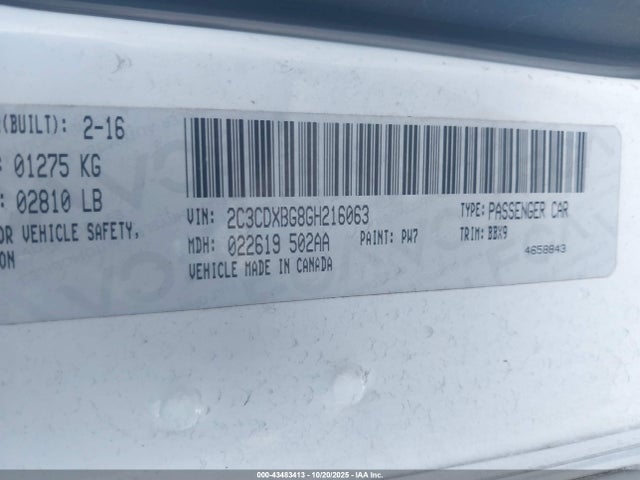 2016 DODGE CHARGER 2C3CDXBG8GH216063 Photo 8