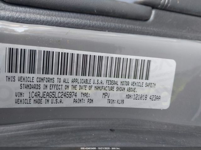 2020 JEEP GRAND CHEROKEE 1C4RJEAG5LC245974 Photo 8