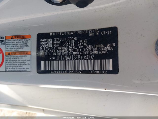 2015 SCION FR-S JF1ZNAA18F8704002 Photo 8