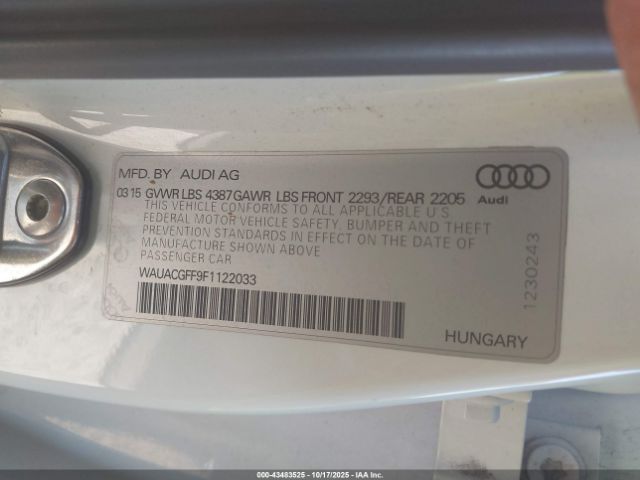 2015 AUDI A3 WAUACGFF9F1122033 Photo 8