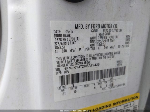 2017 FORD EXPEDITION EL 1FMJK1JT2HEA79436 Photo 8