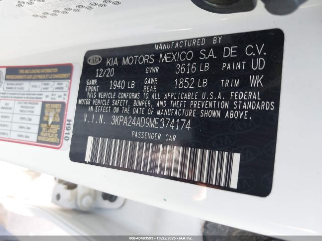 2021 KIA RIO 3KPA24AD9ME374174 Photo 8