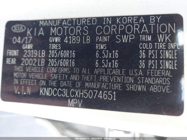 2017 KIA NIRO KNDCC3LCXH5074651 Photo 8