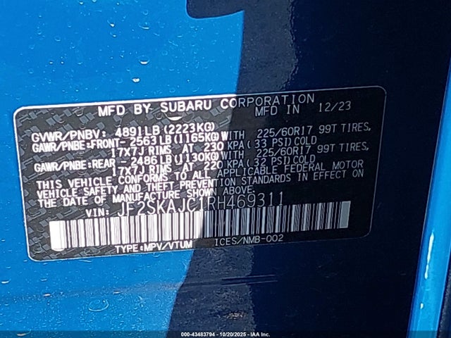 2024 SUBARU FORESTER JF2SKAJC1RH469311 Photo 8