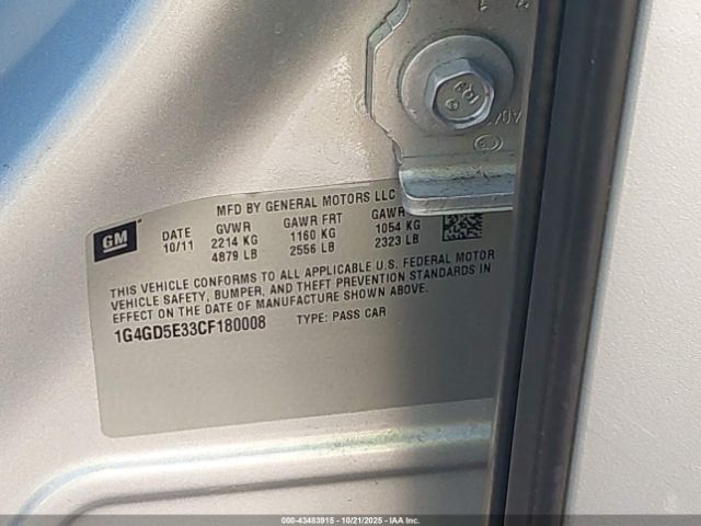 2012 BUICK LACROSSE 1G4GD5E33CF180008 Photo 8