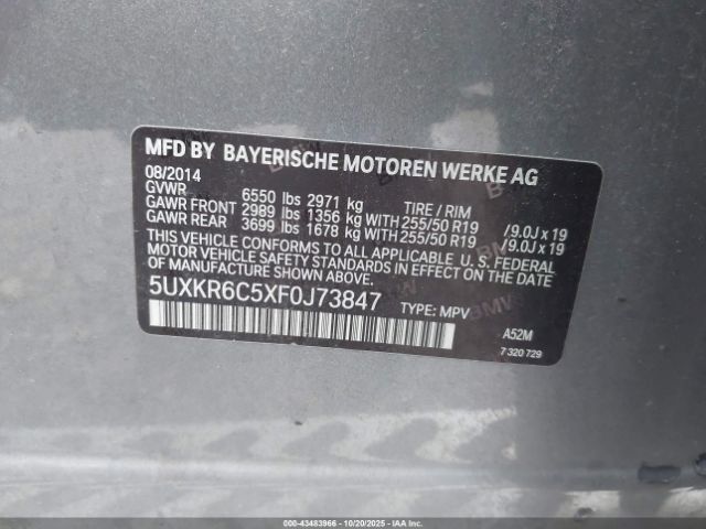 2015 BMW X5 5UXKR6C5XF0J73847 Photo 8