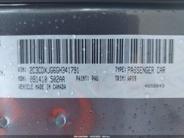 2016 DODGE CHARGER 2C3CDXJG6GH341791 Photo 8