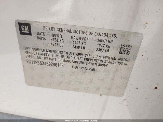 Chevrolet Impala 2lt 2014 2G1125S34E9296133 Image 9