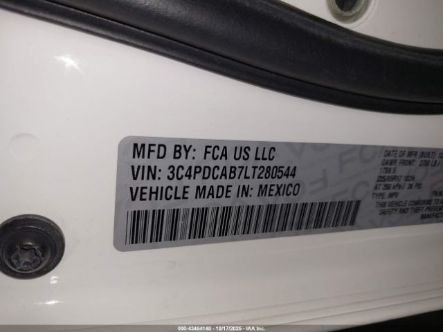 2020 DODGE JOURNEY 3C4PDCAB7LT280544 Photo 8