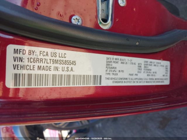 2021 RAM 1500 CLASSIC 1C6RR7LT9MS585545 Photo 8